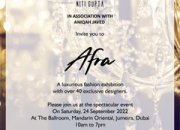 AFRA - The much awaited fashion event is here!